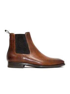 New! Magnanni Burlo Chelsea Boots 24199 Cognac 9.5 US M DD466A
